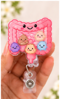 Cute colon Badge Reel Shaker