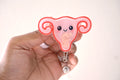 🩷 OB/GYN Uterus Shaker Badge Reel