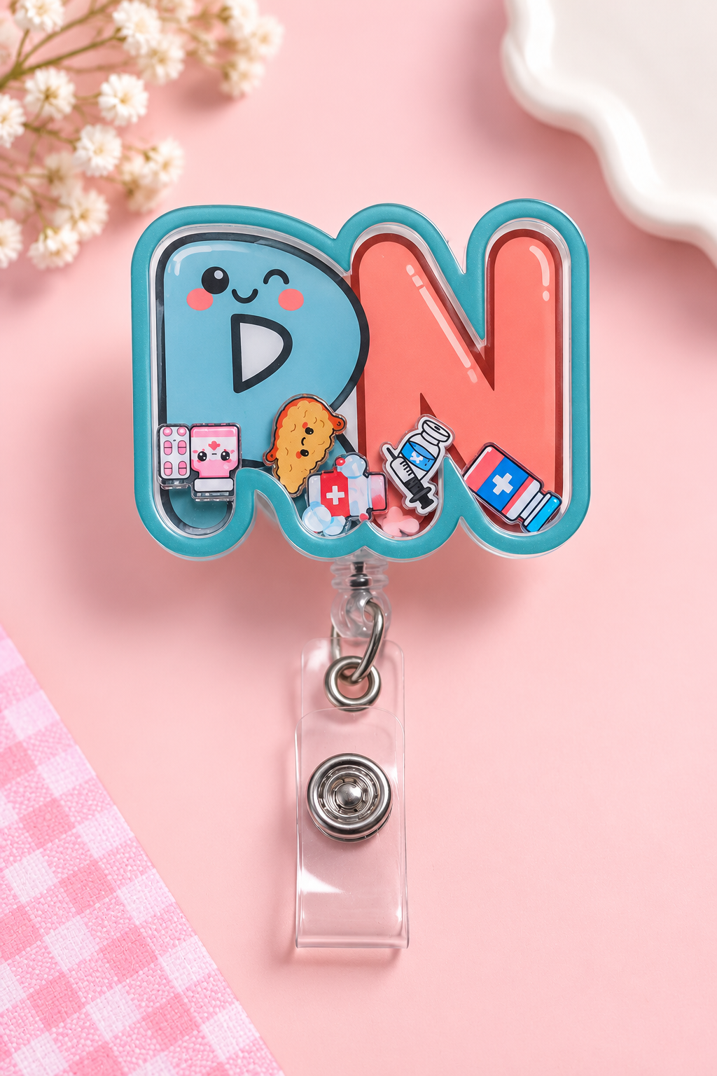 Kawaii RN Badge Reel